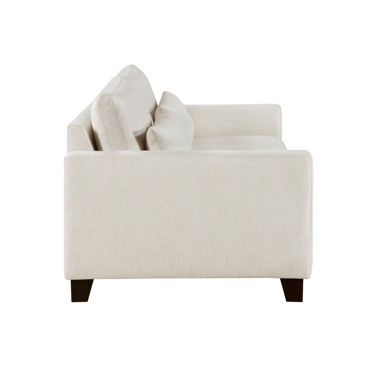 Divano Bior, 2 cuscini lombari, tessuto avorio, 89 pollici, design moderno