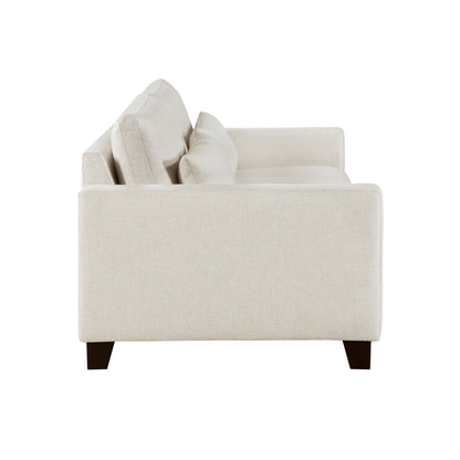 Divano Bior, 2 cuscini lombari, tessuto avorio, 89 pollici, design moderno