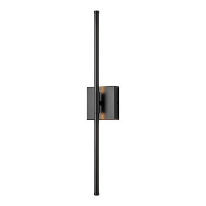Applique da parete moderna a striscia lineare lunga nera/oro/nichel, dimmerabile, con luce LED per il bagno