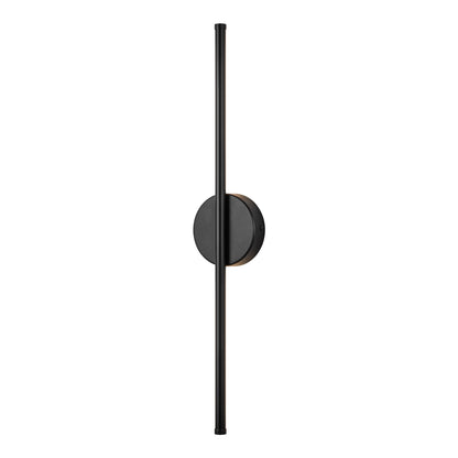 Applique da parete moderna a striscia lineare lunga nera/oro/nichel, dimmerabile, con luce LED per il bagno