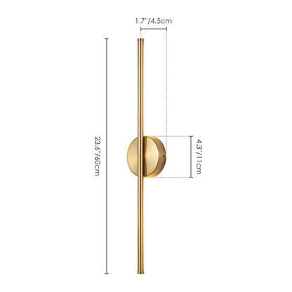 Applique da parete moderna a striscia lineare lunga nera/oro/nichel, dimmerabile, con luce LED per il bagno