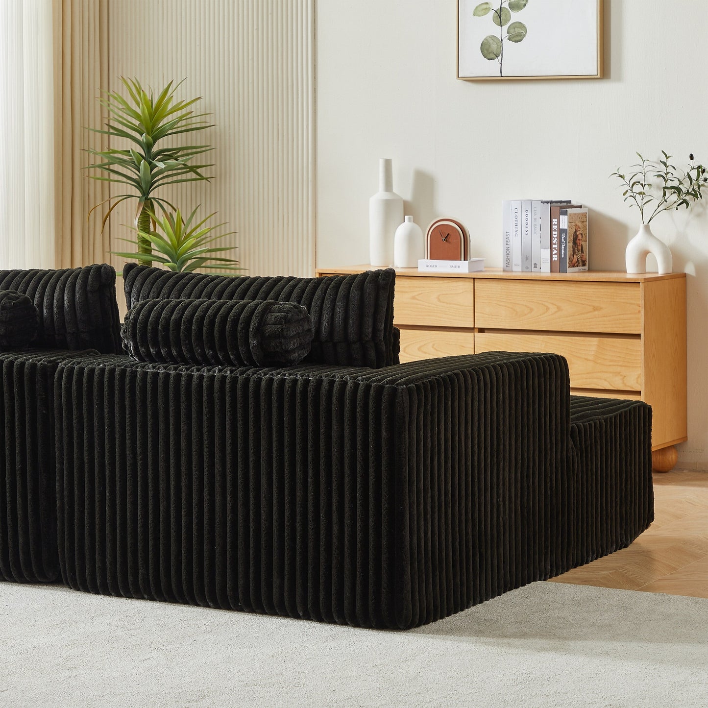 Divano letto componibile Black Cloud Plush Loveseat