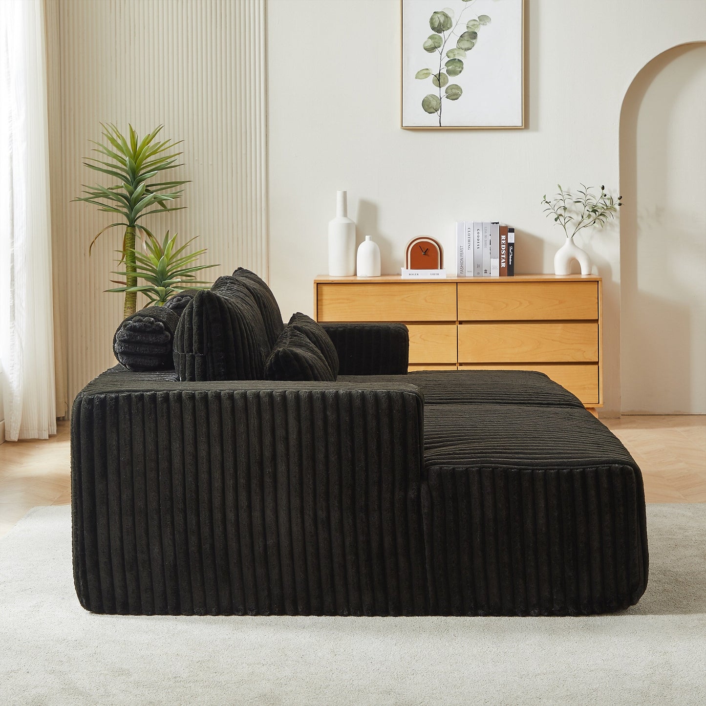 Divano letto componibile Black Cloud Plush Loveseat