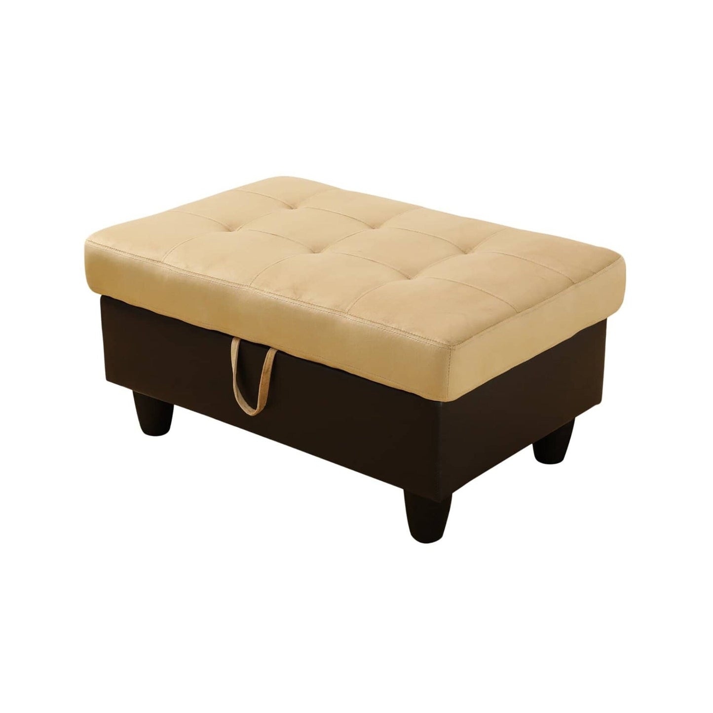 Pouf contenitore in similpelle nera