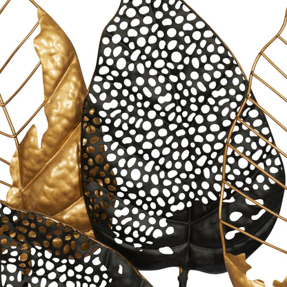 Decorazione murale contemporanea in ferro nero 26 x 38 x 3