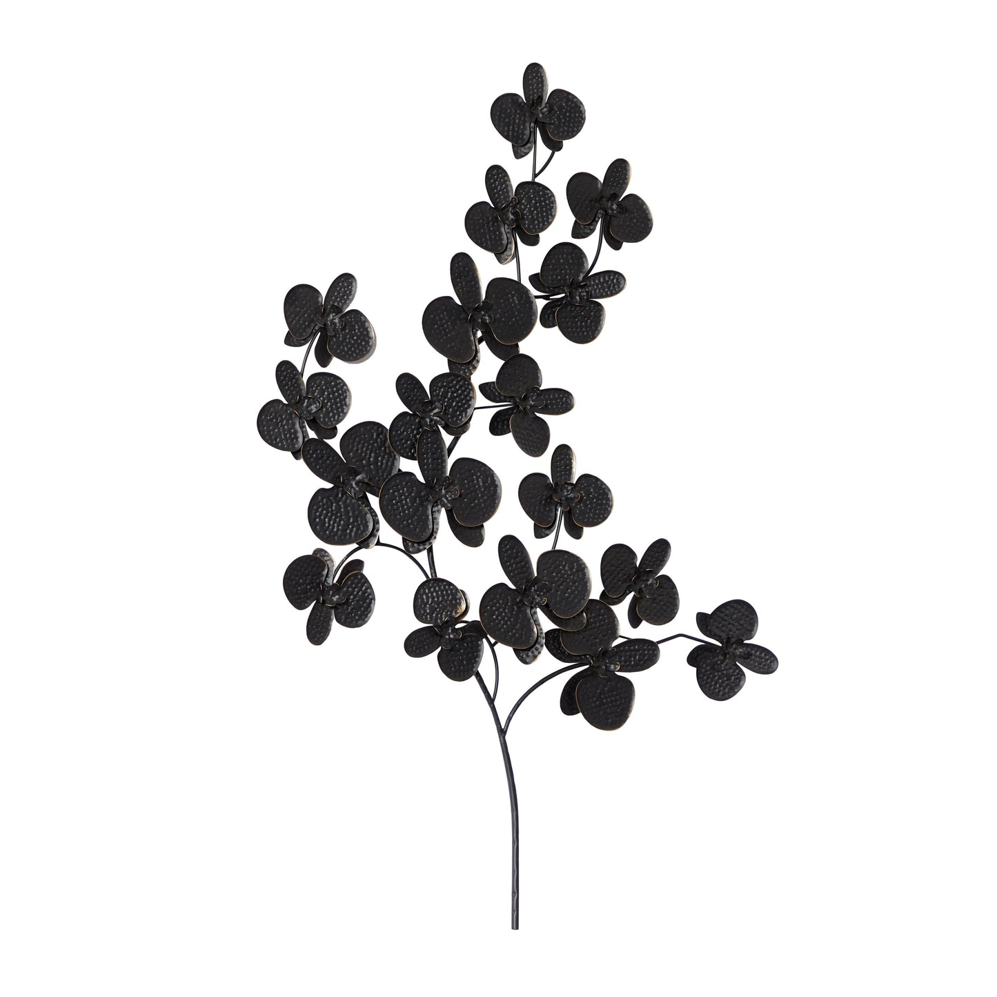 Decorazione murale contemporanea in ferro nero 46 x 31 x 3
