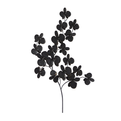 Decorazione murale contemporanea in ferro nero 46 x 31 x 3