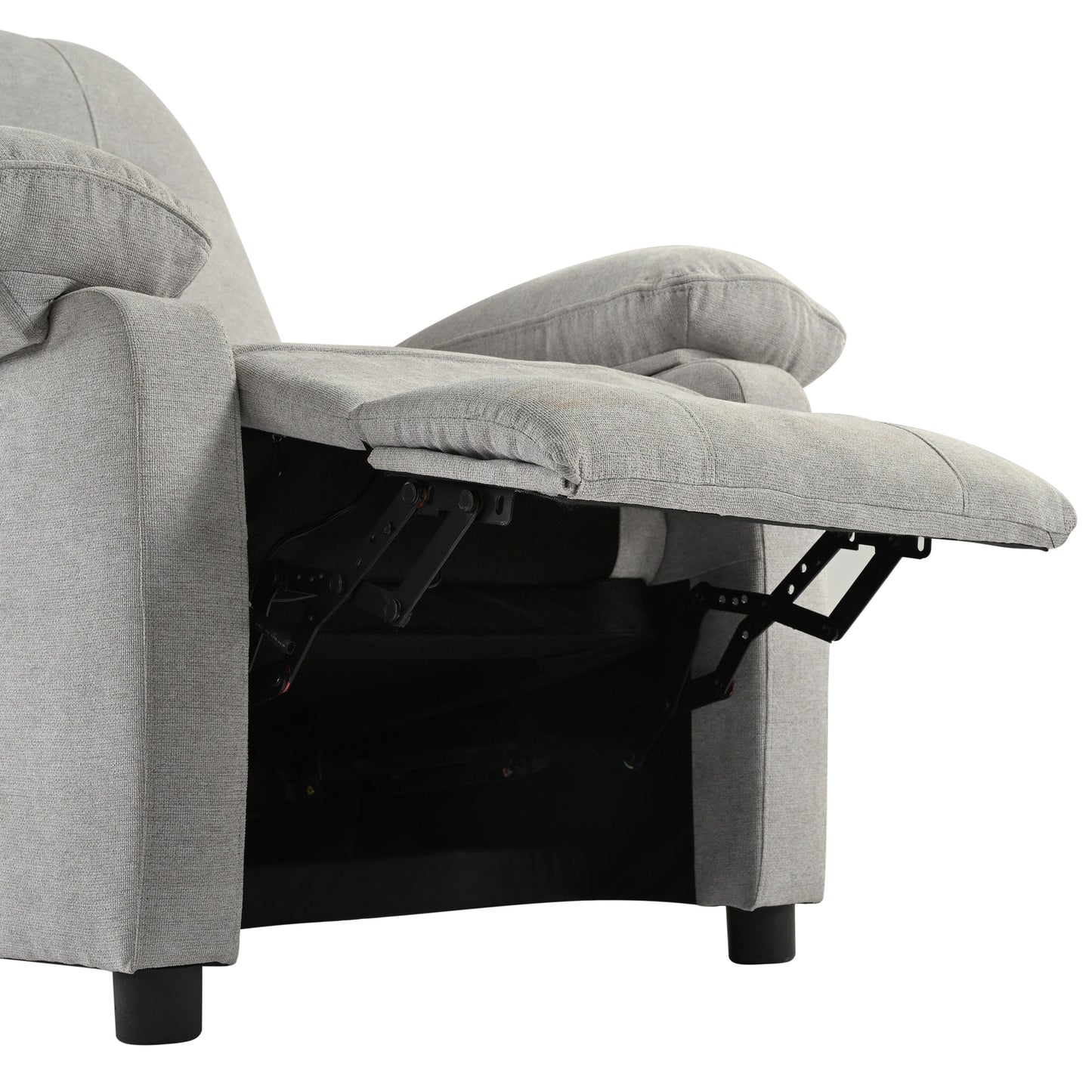 Poltrona reclinabile manuale nera con massaggio, calore e design portatile