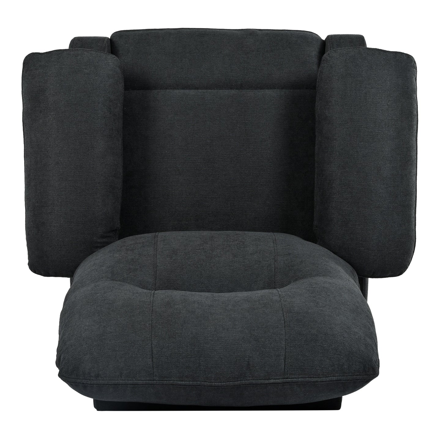 Poltrona reclinabile manuale nera con massaggio, calore e design portatile