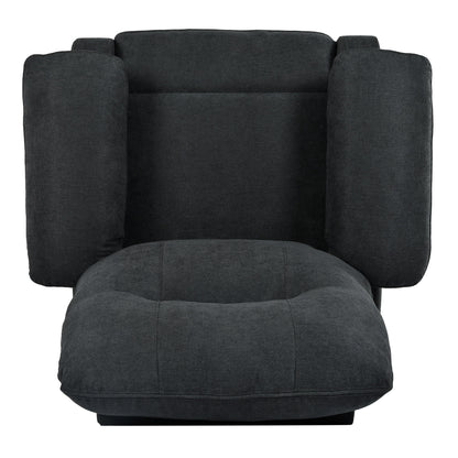 Poltrona reclinabile manuale nera con massaggio, calore e design portatile