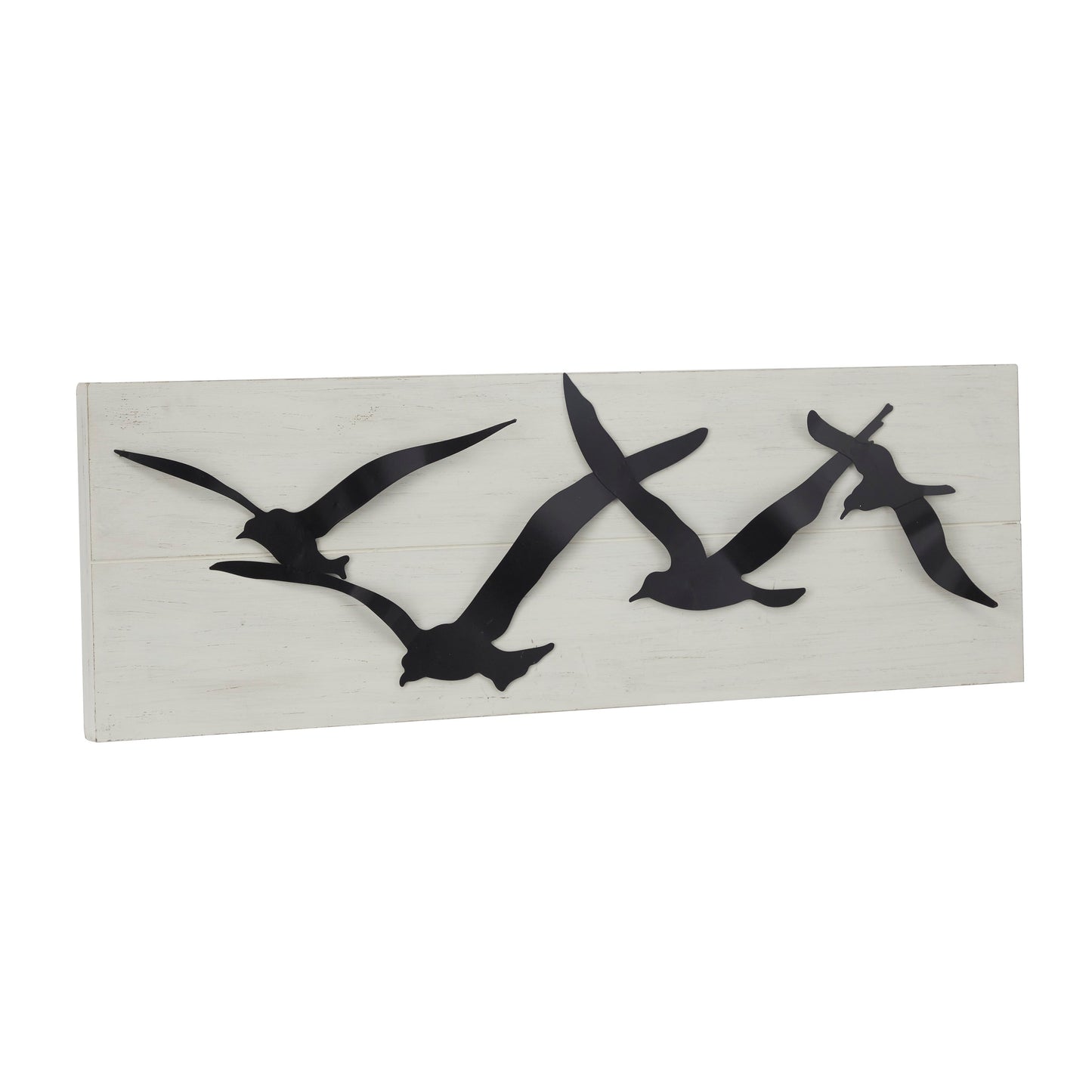 Decorazione da parete a forma di uccello in metallo nero