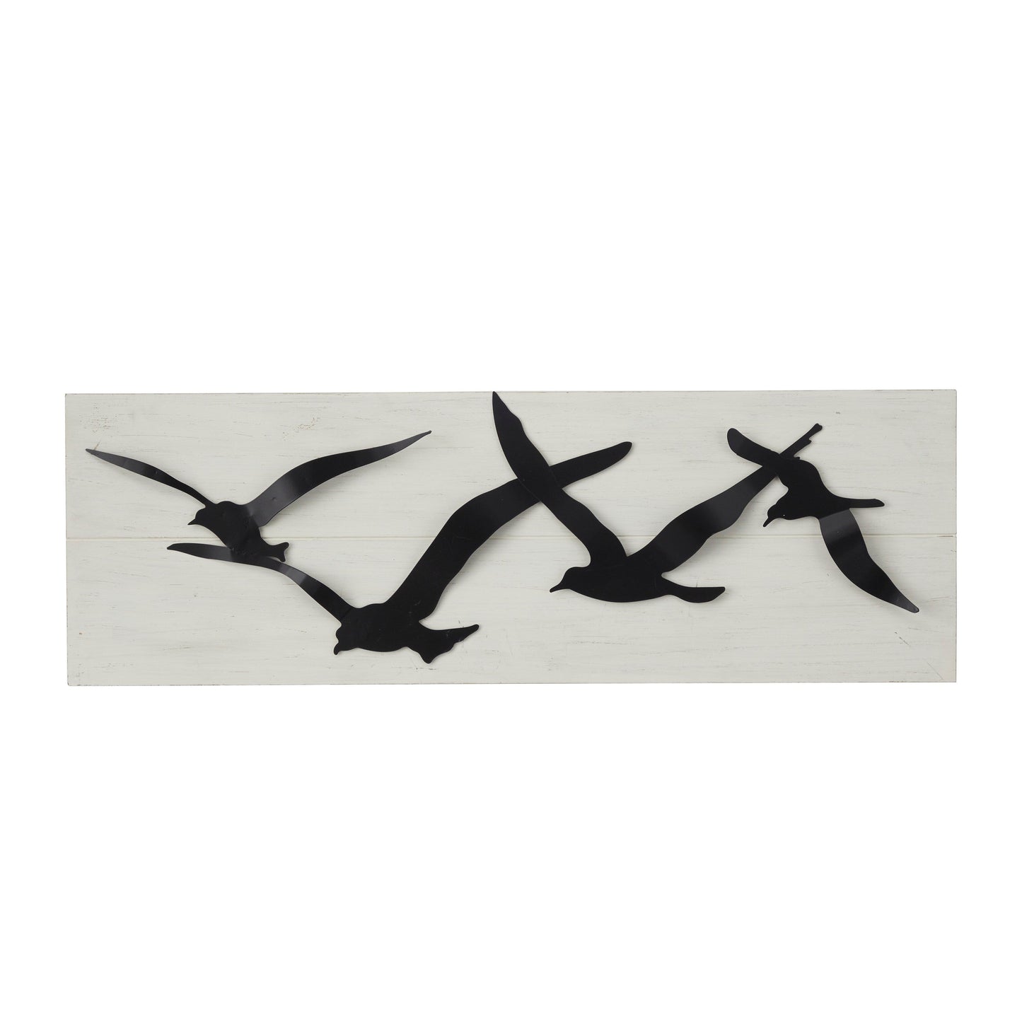 Decorazione da parete a forma di uccello in metallo nero
