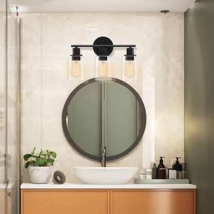Lampada da bagno a 3 luci da 17 pollici, lampada da toeletta in bronzo oliato