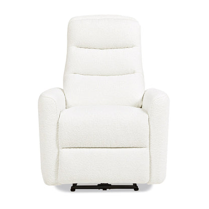 Poltrona reclinabile elettrica con schienale alto e rivestimento in tessuto Boucle Bloomy 35.5