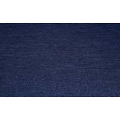 Divano letto trasformabile in lino blu con gambe in legno