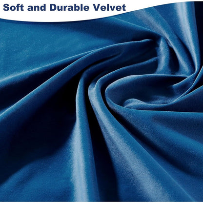 Divano letto futon blu con cuscini