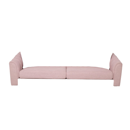 Divano Blush Modern 84.5 a 3 posti con gambe in legno e cuscini per soggiorno