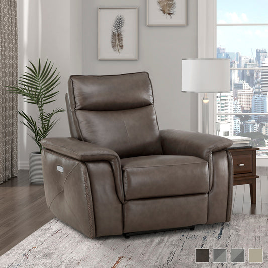 Poltrona reclinabile elettrica Blythe Leather Match