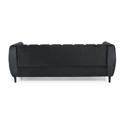 Divano moderno Bobran in velluto a 3 posti di Christopher Knight Home - 30,00 P x 83,25 L x 30,25 A