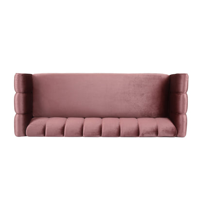 Divano moderno Bobran in velluto a 3 posti di Christopher Knight Home - 30,00 P x 83,25 L x 30,25 A