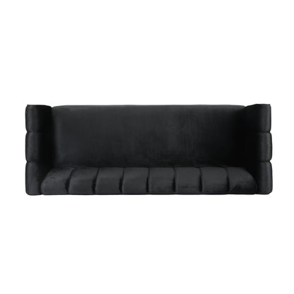 Divano moderno Bobran in velluto a 3 posti di Christopher Knight Home - 30,00 P x 83,25 L x 30,25 A