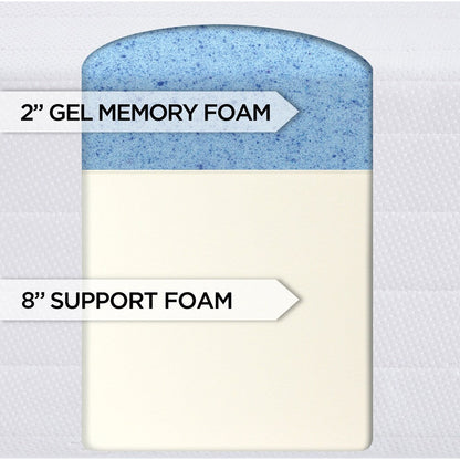 Materasso singolo in memory foam gel Bodipedic Essentials da 10 pollici