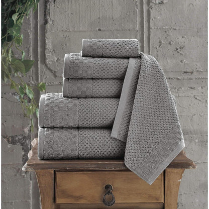 Collezione Boston Towel, lussuosi e morbidi asciugamani in cotone turco, 2 grandi asciugamani da bagno, 2 salviette e 2 asciugamani per le mani (set da 6)