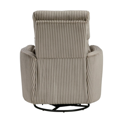Poltrona reclinabile manuale girevole in velluto a coste Braidy