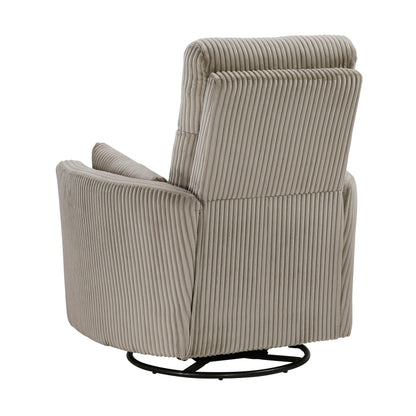 Poltrona reclinabile manuale girevole in velluto a coste Braidy