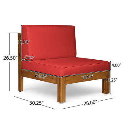 Set da esterno Brava in legno di acacia da 6 pezzi di Christopher Knight Home