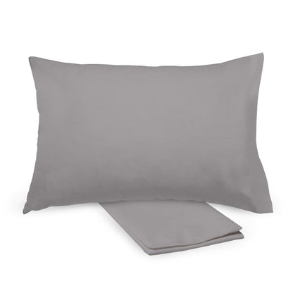 Federa per cuscino traspirante in percalle di cotone per bambini, per cuscino per bambini piccoli 13 x 18/33 x 46 cm, tinta unita (confezione da 2)