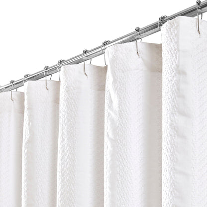 Tenda da doccia a righe in jacquard lavato in capo Billie di Brielle Home
