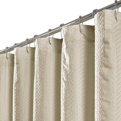Tenda da doccia a righe in jacquard lavato in capo Billie di Brielle Home