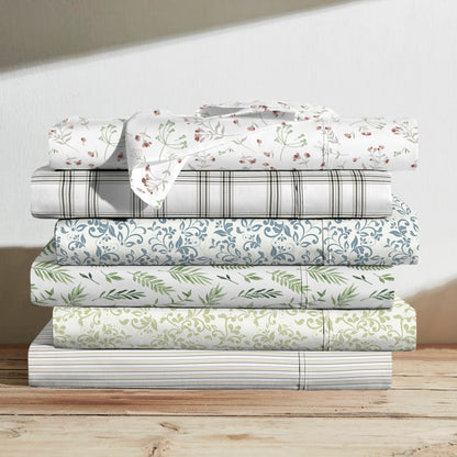 Set di lenzuola stampate in percalle di cotone Brielle Home