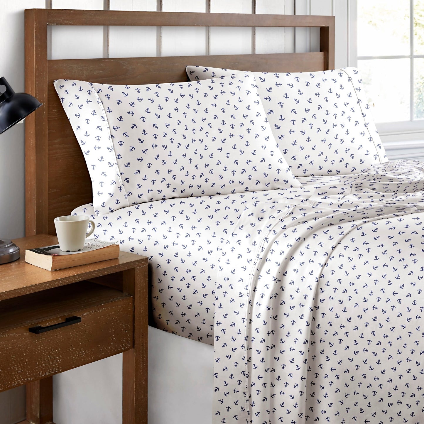 Set di lenzuola stampate in percalle di cotone Brielle Home