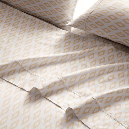 Set di lenzuola stampate in percalle di cotone Brielle Home
