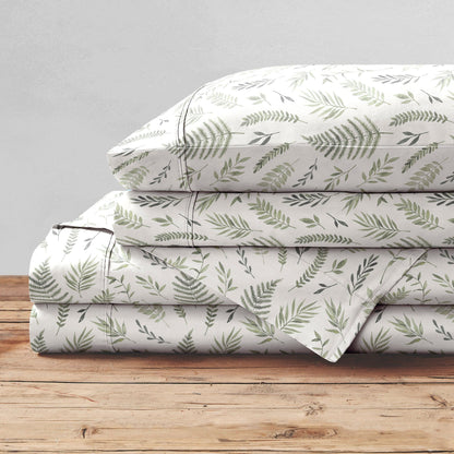 Set di lenzuola stampate in percalle di cotone Brielle Home