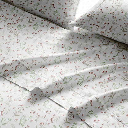 Set di lenzuola stampate in percalle di cotone Brielle Home