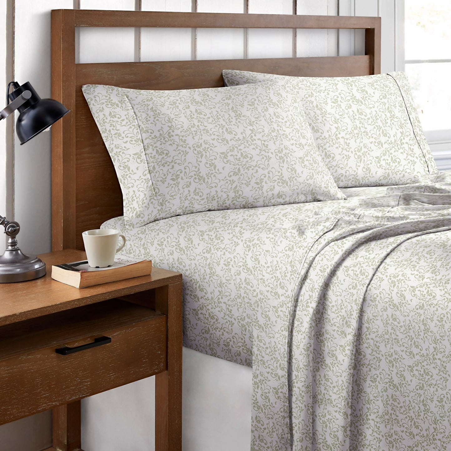 Set di lenzuola stampate in percalle di cotone Brielle Home