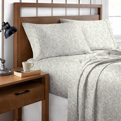 Set di lenzuola stampate in percalle di cotone Brielle Home