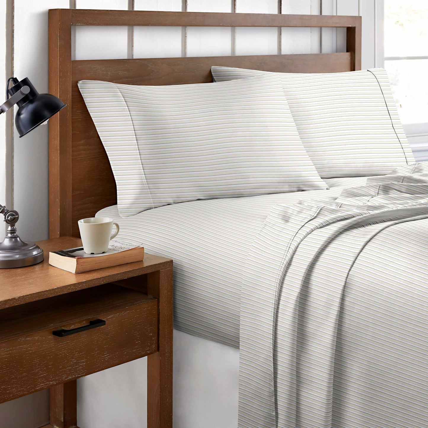 Set di lenzuola stampate in percalle di cotone Brielle Home