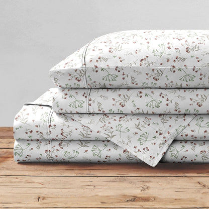 Set di lenzuola stampate in percalle di cotone Brielle Home