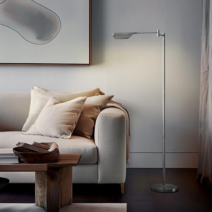 Lampada da terra a LED Brightech Leaf da 53 pollici con dimmer industriale a 3 vie e paralume Empire in metallo ottone