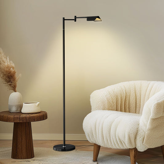 Lampada da terra a LED Brightech Leaf da 53 pollici con dimmer industriale a 3 vie e paralume Empire in metallo ottone