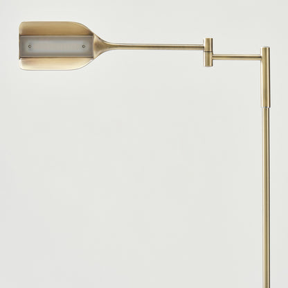 Lampada da terra a LED Brightech Leaf da 53 pollici con dimmer industriale a 3 vie e paralume Empire in metallo ottone