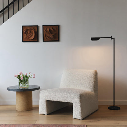 Lampada da terra a LED Brightech Leaf da 53 pollici con dimmer industriale a 3 vie e paralume Empire in metallo ottone