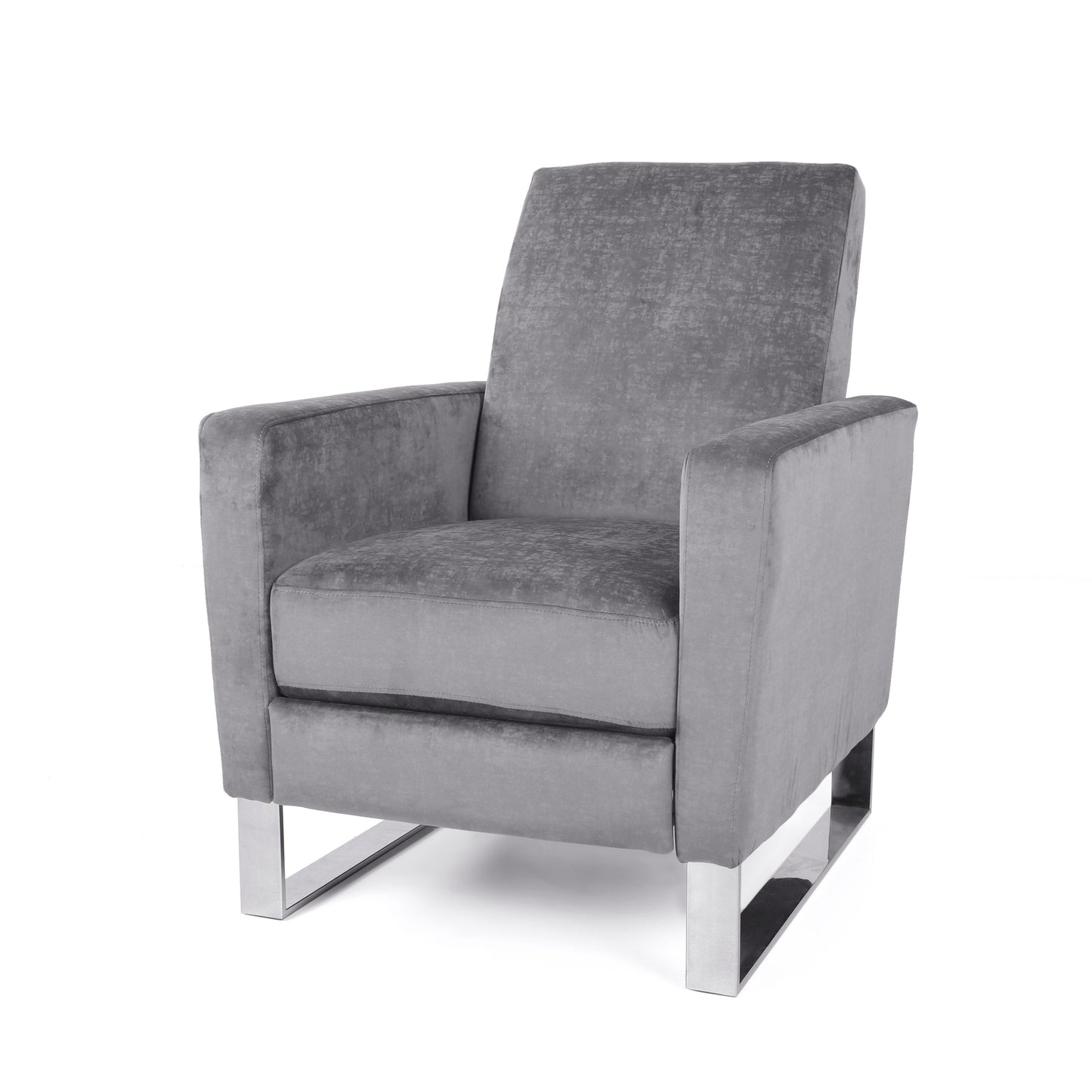 Poltrona reclinabile Brightwood High Leg Push-back con gambe in acciaio inossidabile di Christopher Knight Home