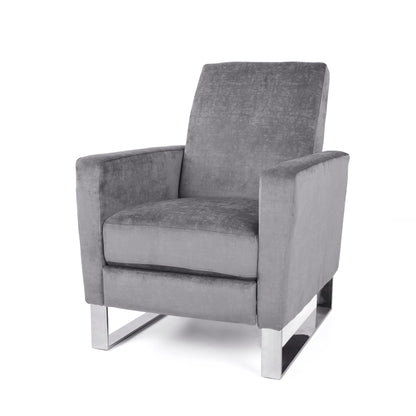 Poltrona reclinabile Brightwood High Leg Push-back con gambe in acciaio inossidabile di Christopher Knight Home