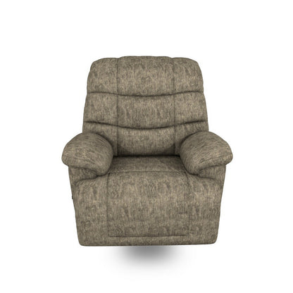 Poltrona reclinabile manuale Bril, 44 pollici, oversize, poliestere grigio talpa