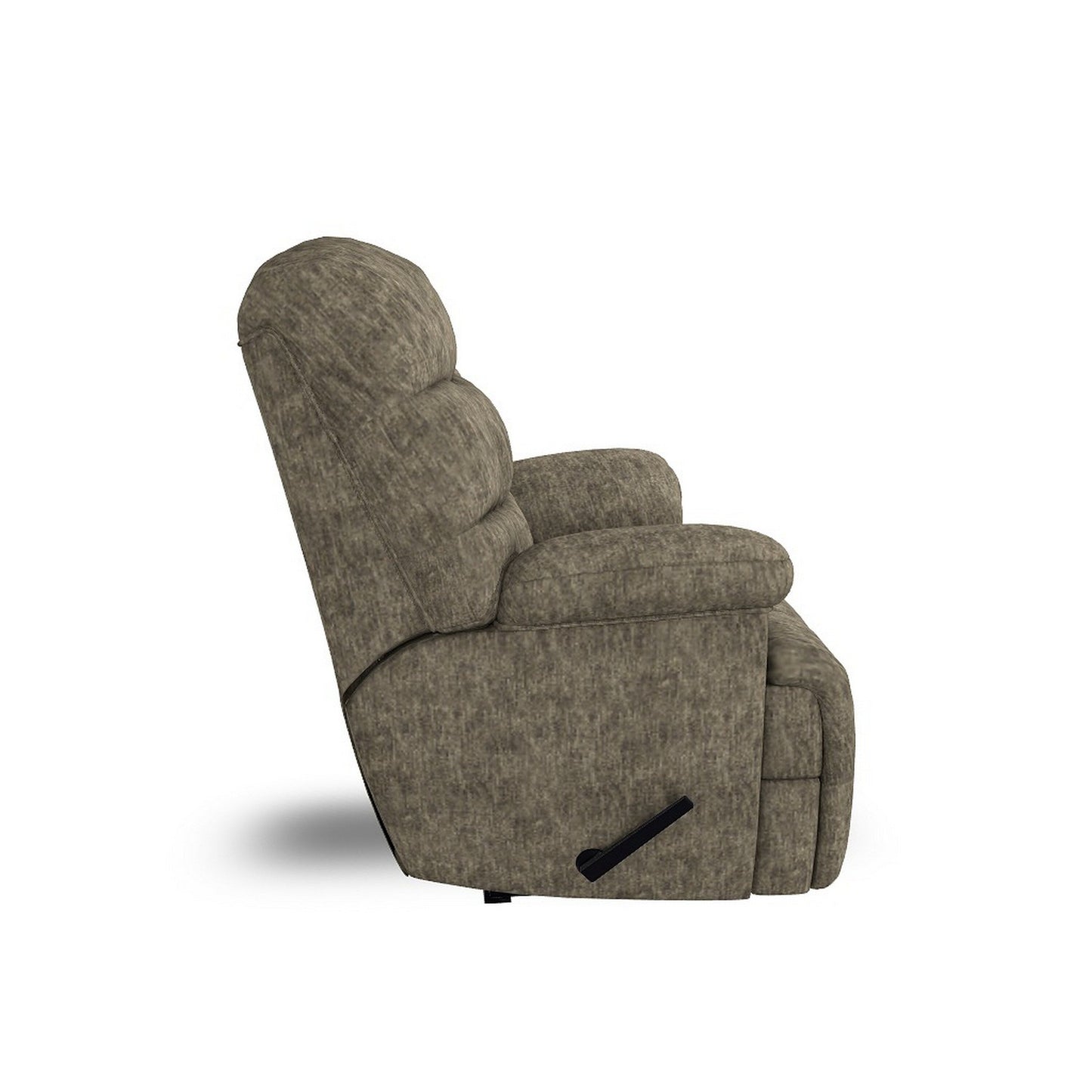 Poltrona reclinabile manuale Bril, 44 pollici, oversize, poliestere grigio talpa